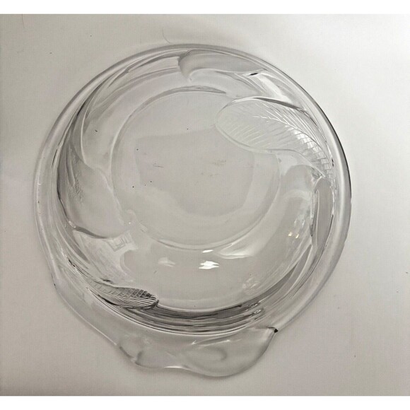 Vintage Crystal Clear Industries CALLA LILY Serving Bowl – Elegant Glass Design - Picture 3 of 6